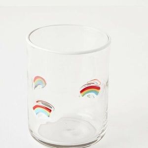 SET OF 4 🌈 Rainbow Juice Glasses